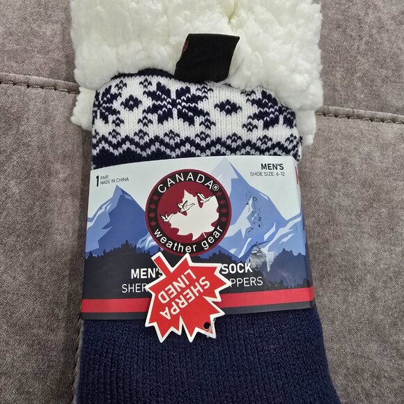 NWT Canada Weather Gear Men's Lounge Socks Size 6-12 - Picture 3 of 5